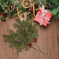 thumbnail image 6 of Qocolhg Christmas Decorations Outdoor Indoor, 1Pcs 19.6Inch Snowy Faux Cedar Branches Frosted Artificial Cedar Picks And Sprays Cedar Twigs Stems Christmas Stems Green Artificial Cedar Sprigs, 6 of 6