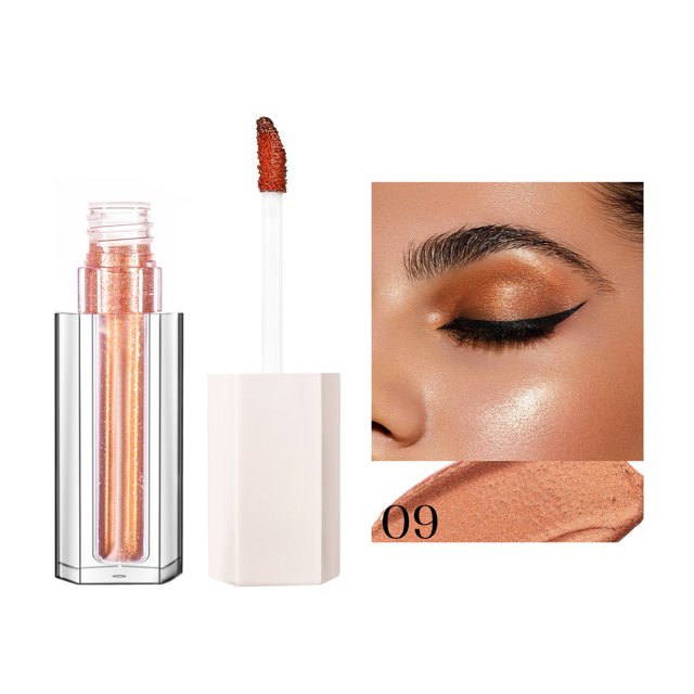 SIfdSeng 12 Color Sparkling Eye Shadow Pearlescent Polarized Liquid Eye Shadow Solution Sequin Eyeshadow Eyes Sequin Texture Delicate Fit Easy To Apply Compact 5Ml Red Liquid Eyeshadow