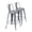 Antique Silver + Metal + American Design, variant on Backless Modern Light Weight Industrial Contemporary Rustic Vintage Costal Metal Bar Stools Without Back and 4 Leg Design (Set of 2) (30" Seat, Distressed Black)