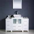 thumbnail image 4 of Fresca Torino 48" White Modern Bathroom Vanity with Side Cabinet and Vessel Sink, 4 of 11