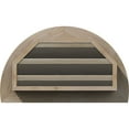 thumbnail image 4 of 20"W x 10"H Half Round Gable Vent (25"W x 15"H Frame Size): Unfinished, Functional, Smooth Pine Gable Vent w/ 1" x 4" Flat Trim Frame, 4 of 12