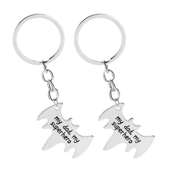 SEWCHICS Multi Colored Bat Charm Keychain for Men's Durable Zinc Alloy Keyring Pendant for Decoration Use 2pcs