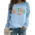 thumbnail image 2 of WENWU Women’S Sweatshirt Long Sleeve Sweatshirt Womens Pullover Sweatshirts Sky Blue Cute Crewneck Sweatshirt Fall Essentials Women Clothing Womens Clothing, 2 of 4