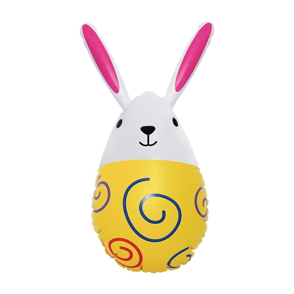 2026 Easter Inflatable Bunny Egg Decoration 15.7in, Easter Egg Yard Decor Colorful Easter Outdoor Ornament & Toy, Lawn Garden Party Decoration, Spring Holiday Inflatables for Kids