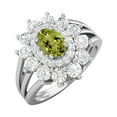 thumbnail image 2 of Mooneye 4.03 Ctw Oval Shape Peridot 925 Sterling Silver Solitaire Women Valentines Day Gifts Ring, 2 of 4