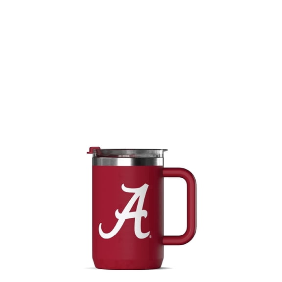 Hydrapeak Officially Licensed Alabama Crimson Tide 18oz Insulated Coffee Mug with Flip Lid and Handle for Travel, Cold/Hot, Stainless Steel Coffee Cup, BPA-Free Double Walled, Tea Mug