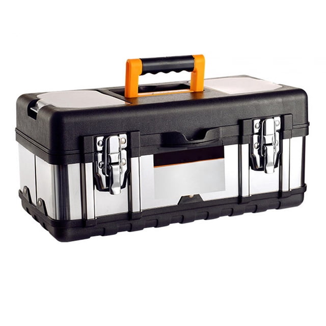 Caja de Herramientas, Estuche Organizador de Herramientas, Gran Espacio, Almacenamiento de Herramientas Manuales, Multiusos con Asa, Contenedor, Caja 14 pulgadas