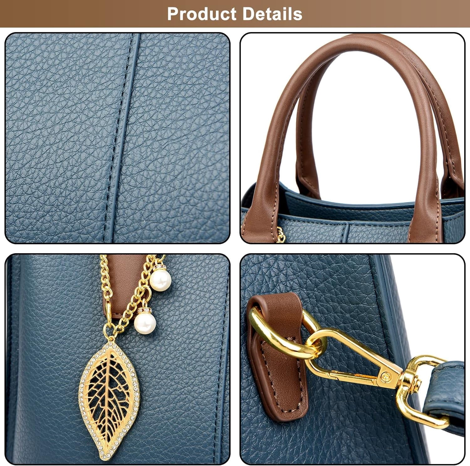 Women's Purses and Handbags Vegan PU Leather Shoulder Bags Ladies Designer Top Handle Satchel Large Capacity Tassel Tote Bag