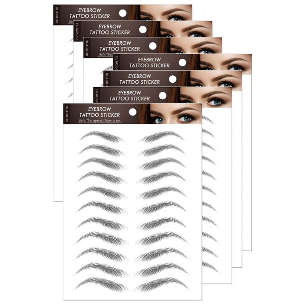 Eyebrow Tattoo Peel off 6D Eyebrow Tattoo Sticker Nature False Eyebrows Hairlike Authentic