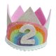 thumbnail image 2 of corona de cumpleaños Rainbow Birthday Party Crown Diadema Escena De Cumpleaños Decoración Suministros 2 Años, 2 of 8