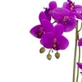 thumbnail image 5 of Northlight Real Touch™️ Purple Artificial Orchid Plant with a Gray Stone Pot - 14", 5 of 8