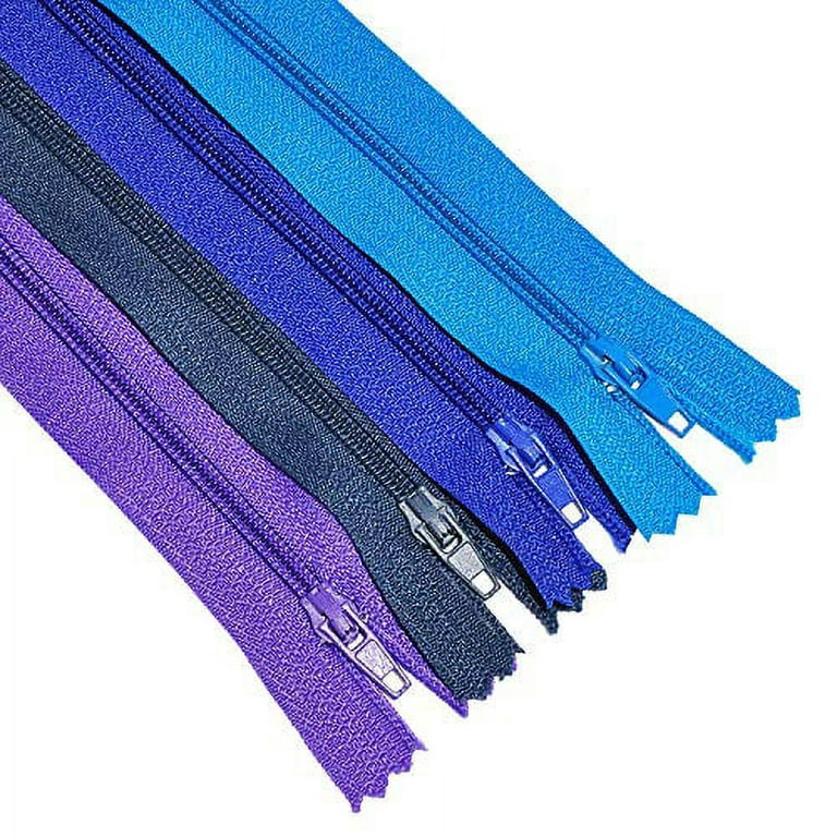 Nylon Zippers for Sewing, 13 inch 80 Pcs Bulk Zipper Supplies in 20 Assorted Colors by Mandala Crafts
