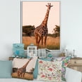 thumbnail image 2 of Designart 'African Giraffe In The Wildlife I' Farmhouse Framed Canvas Wall Art Print, 2 of 5