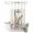 FloralXM7209, variant on No Hook Shower Curtain with Built-in Rings - Floral Bunny Easter Washable Waterproof Fabric Bathroom Curtains for Hotel,Rentals, 72X 96 Inch Extra Long , Color Polka Dot Pattern Linen