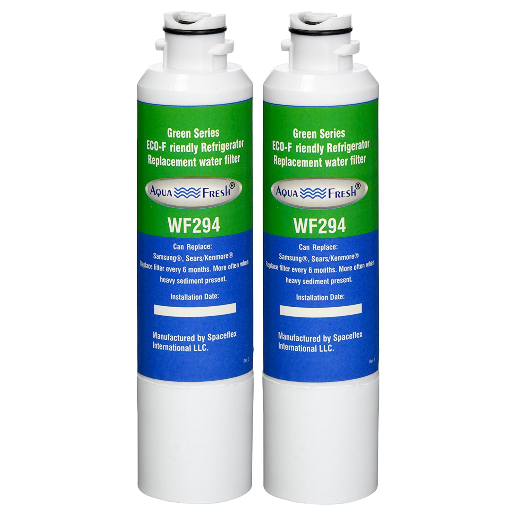 2 Pack Aqua Fresh Water Filter Fits Samsung RF263BEAESP Refrigerators 