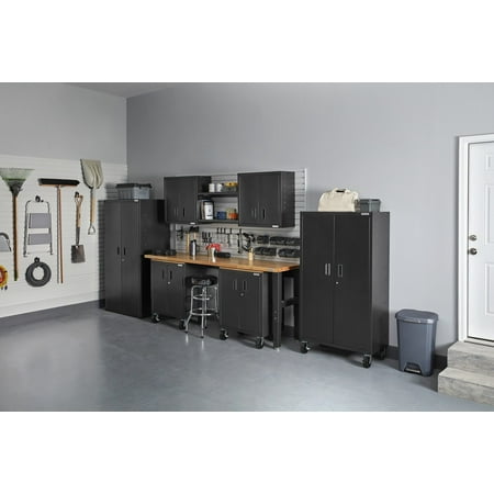 Gladiator - 8' Adjustable Height Hardwood Workbench - Hammered Granite