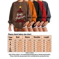 thumbnail image 2 of Grianlook Women Merry Christmas Sweatshirts Long Sleeve Loose Pullover Tops Casual Crewneck Sweatshirt Dark Gray M, 2 of 3