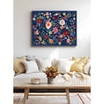 thumbnail image 4 of Navy Blue Flowers Wall Art for Living Room,Canvas Picture Wall Decor for Bathroom Bedroom,Spring Vintage Floral Leaves Farmhouse Painting Artwork for Office Kitchen Hallway Dining Room Decor 16"x20", 4 of 8
