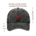 thumbnail image 3 of Byfri Lobster Embroidered Vintage Baseball Cap Washed Cotton Dad Hat for Outdoor Black 56-58cm, 3 of 7