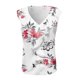 thumbnail image 4 of Gibobby Blusa de verano informal con volantes y escote en V profundo para mujer, camiseta sin mangas con estampado, camisetas sin mangas(Blanco,M), 4 of 4
