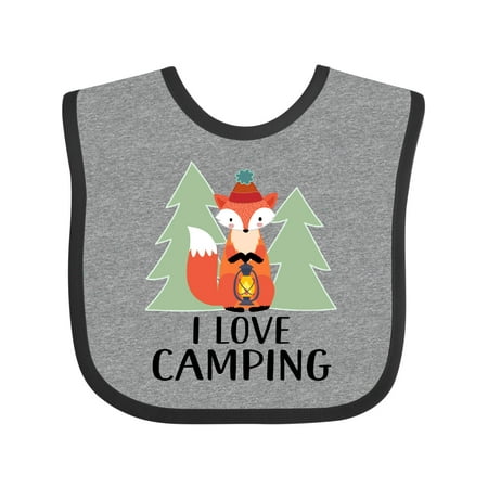 

Inktastic I Love Camping Woodland Fox Gift Baby Boy or Baby Girl Bib