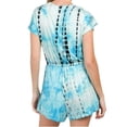 thumbnail image 5 of Lucky Brand Women's Tie Dye Wrap Front Side Pockets Romper Swim Cover-up-Blue / Regular / L, 5 of 5