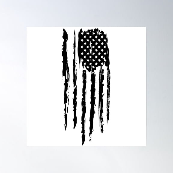 American Flag Poster Wall Art, Modern Wall Decor For Living Room Bedroom, 8x12 UNFRAMED