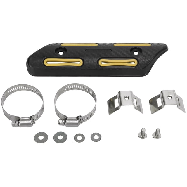 Cubierta aislante para protección térmica de tubo de escape para motocicletas de 4 tiempos, vehículos todoterreno, ATV y UTV, color amarillo