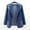 Blue, variant on Women's Lightweight Denim Jacket Solid Color Long Sleeve Blazers Slim Fit Casual Fashion 2025