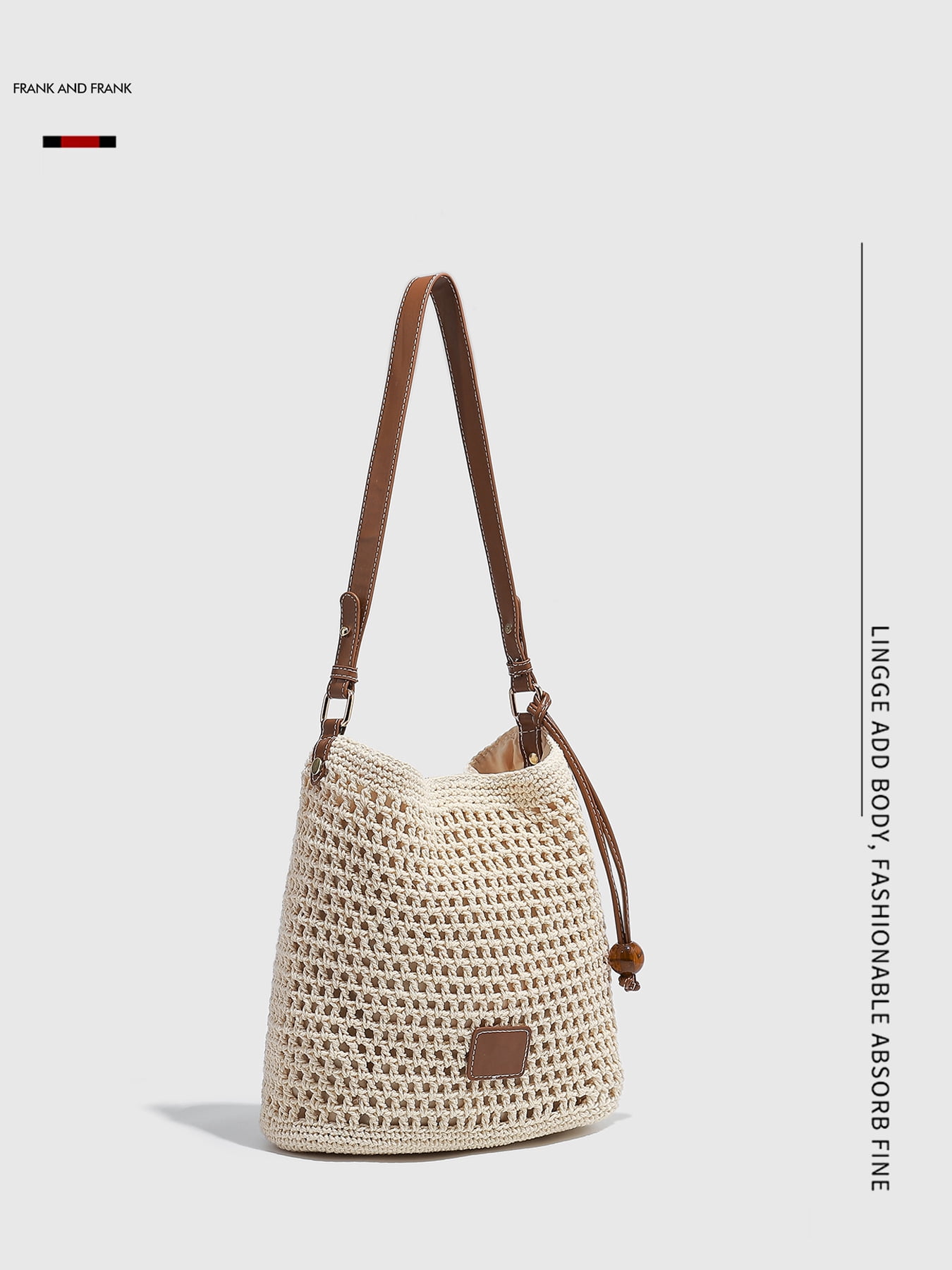 PRIYAL Women Small Cotton Crochet String Bag Handwoven Summer Beach Bag Knitted Vacation Beach Shoulder Bag Purse Handbag