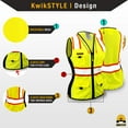 thumbnail image 2 of KwikSafety (Charlotte, NC) FIRST LADY | 2 PACK | Safety Vest for Women (Solid REFLECTIVE TAPE) 9 Pockets Premium Class 2 Custom High Visibility ANSI OSHA Fitted Work with Zipper | Yellow Large, 2 of 6