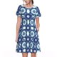 thumbnail image 1 of Fotbe Vintage Blue Vestido Largo de Moda para Mujer, Vestido Tipo Camiseta con Manga Corta y Estilo Casual a Rayas y Bloques de Color, 1 of 6