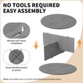 thumbnail image 5 of Ktaxon 7-Tier Rotating Shoe Rack Tower,  Free Standing 360° Revolving  Organizer, 28 Pairs of Shoes/ Bag, Gray, 5 of 17