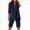W68-Navy, variant on Women Spring And Summer Short Sleeves Split Shorts 2PC Casual Set Tracksuit Pajamas