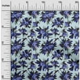 thumbnail image 2 of oneOone Polyester Spandex Aqua Blue Fabric Floral Diy Clothing Quilting Fabric Print Fabric By Yard 56 Inch Wide, 2 of 4