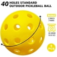 thumbnail image 2 of SIISLL 6-Pack Premium Pickleball Balls – 40-Hole Design for Indoor & Outdoor Play, Tournament-Grade Pickleballs with Carry Bag, High Bounce, True Flight & Perfect Balance, 2 of 7