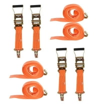 findmall 4pack 1.5" × 15' Polyester Ratchet Straps 4000 lb J Hook Heavy Duty Tie Downs US