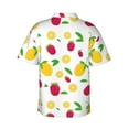 thumbnail image 3 of Balery Strawberry and Lemon Print Men's Hawaiian Shirts Short Sleeve Beach Shirt Relaxed Fit Vacation Button Down Shirts-Medium, 3 of 9