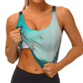 thumbnail image 3 of Lsque Soutien-Gorge de Sport Imprimé Turquoise pour Kayak de Plage pour Femmes, Compression, Évacuation de l'Humidité, Soutien-Gorge de Sport à Fort Impact pour Femmes, Soutien-Gorge de Sport de Soutien-Petit, 3 of 8