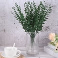 thumbnail image 5 of Uxcell 15" Artificial Faux Eucalyptus Leaves Stems for Wedding Home Decor, Dark Green 30Pcs, 5 of 5