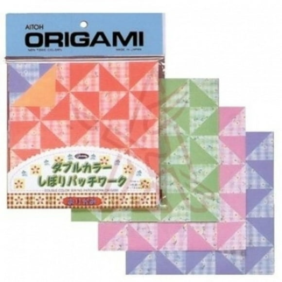 Patchwork de colores de doble cara de papel origami Aitoh