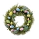 thumbnail image 1 of Corona de Pascua redonda con huevos pastel para colgar en la pared de la puerta principal, decoración verde. estilo C, 1 of 9
