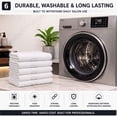 thumbnail image 5 of Dan River Salon Towel Pack of 24 Soft Quick Dry Absorbent Cotton Spa Hand Towel - White, 16 x 26 Inches, 5 of 10