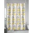 thumbnail image 5 of Yellow Blue Floral Shower Curtain, Vintage Botanical Pattern Bathroom Decor Curtains Set with Hooks, Waterproof Fabric Home Accessories， Stall 36 X 72 Inch, 5 of 6