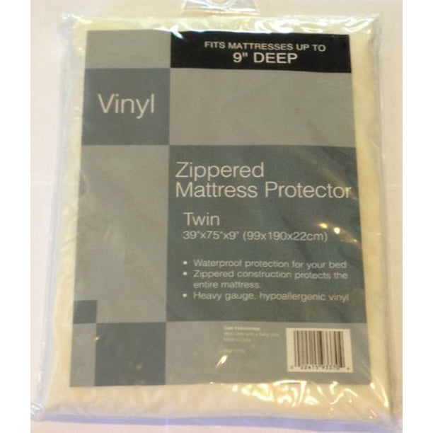 Bedding Essentials Vinyl Zippered Twin Mattress Protector