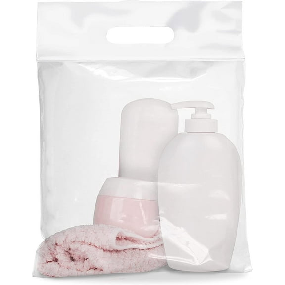 50 Pack Clear Polyethylene Zipper Die Cut Bags 12" x 12" Diecut Poly Bags 3 mil