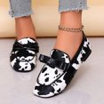 thumbnail image 3 of EKVAHL Women's Slip‑On Penny Loafers, Retro Pattern Dress Loafers, Faux Leather Closed Toe Walking Loafers for Office Business Daily Wear White, 3 of 5