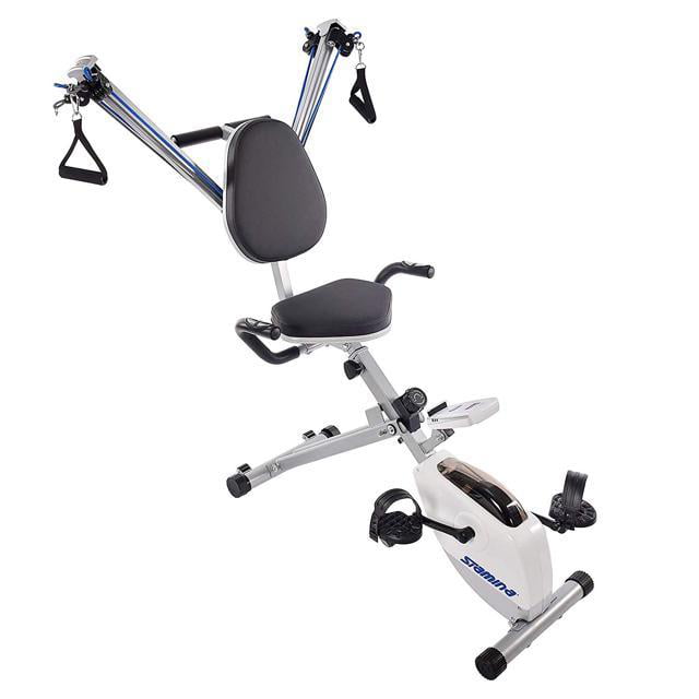 Stamina WIRK Ride EXERCISE BIKE+Upper Body STRENGTH SYSTEM Standing Desk laptop 