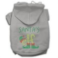 thumbnail image 1 of Santa's Elf Rhinestone Dog Hoodie Grey S (10), 1 of 1