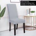 thumbnail image 3 of PiccoCasa Stretch Polyester Spandex Chair Cover, X-Large Light Gray, 3 of 6